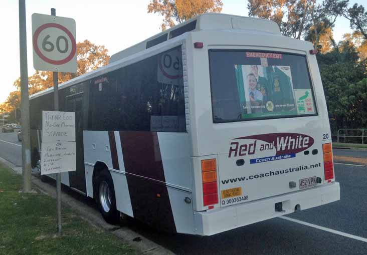 Red and White Volvo B10M Austral Metroliner 20